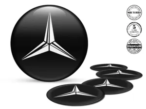 Mercedes Radaufkleber Logo Hochwertige Epoxy-Edition